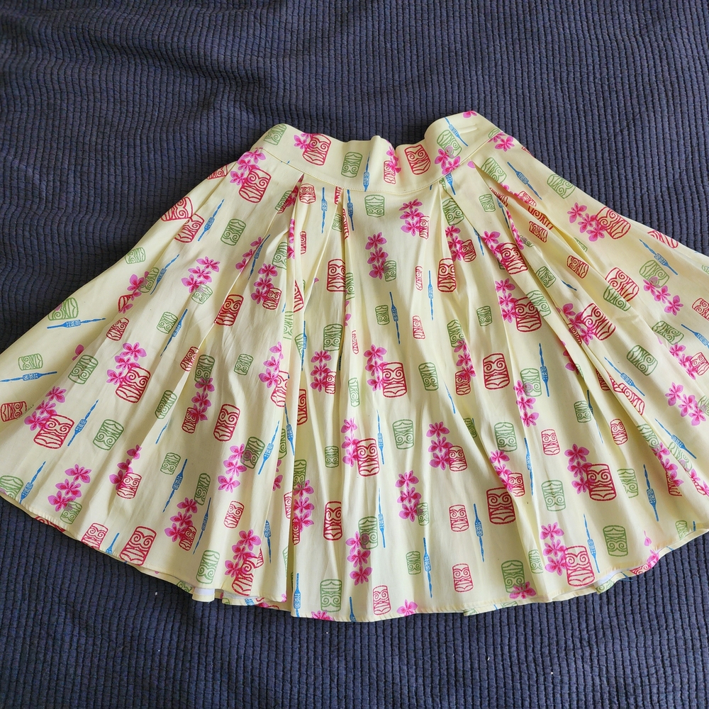 Vibrant Floral Print Skater Skirt